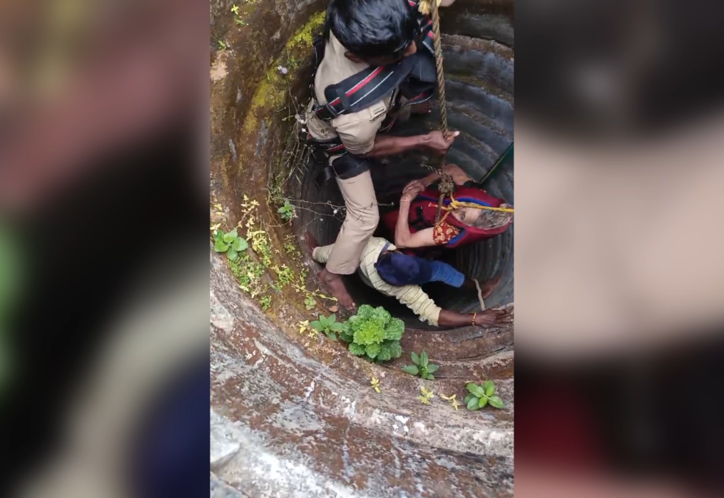 Dramatic hour-long rescue frees 94-year-old woman stranded in well